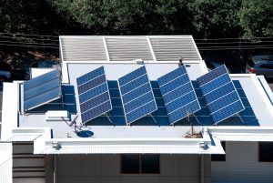 solar panels installed on the roof